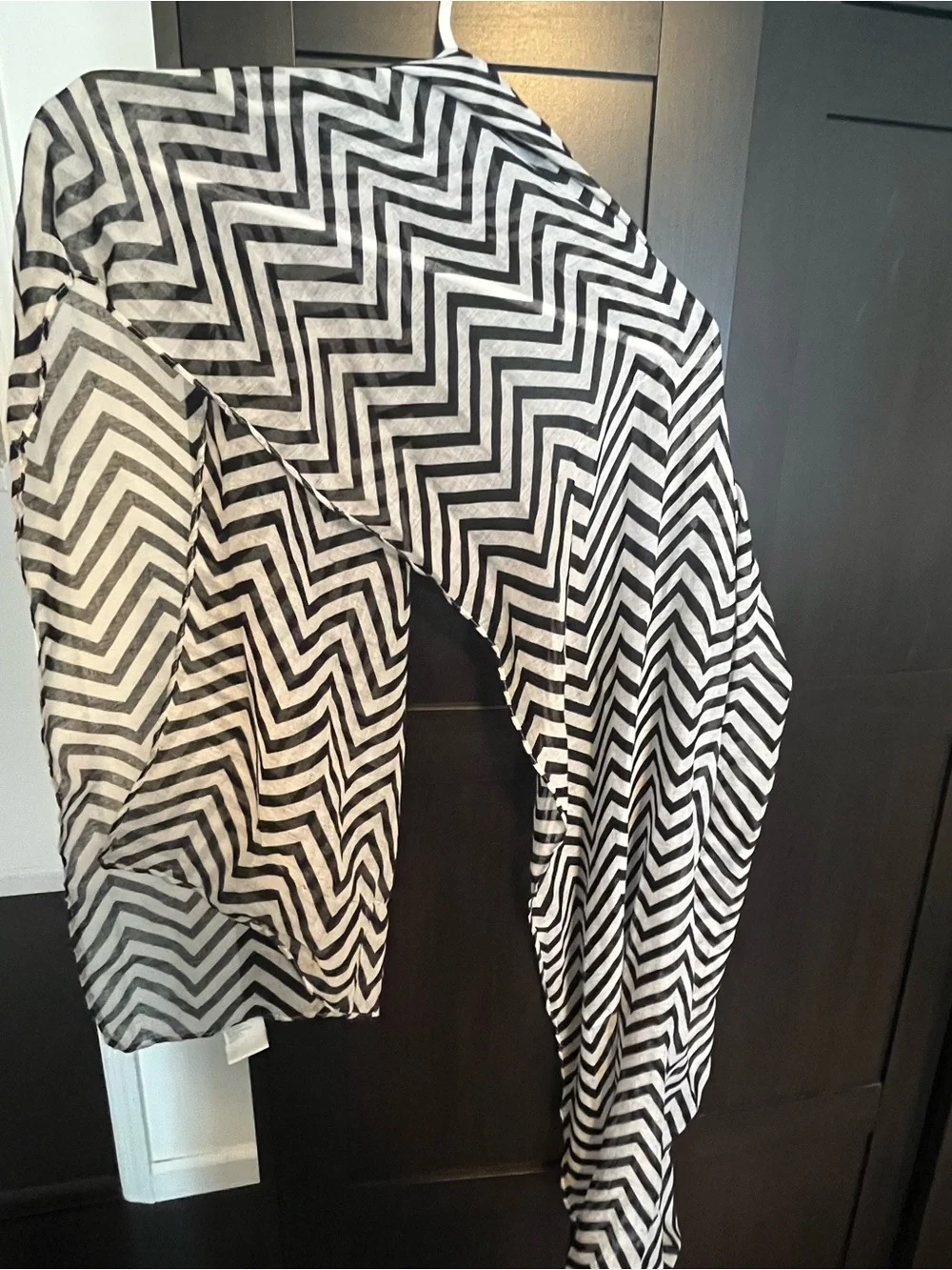 Black & White Chevron Scarf